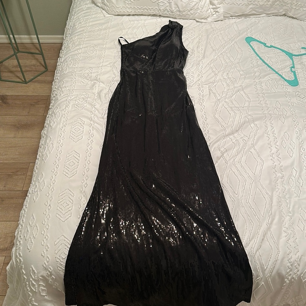 Formal black sequence dress